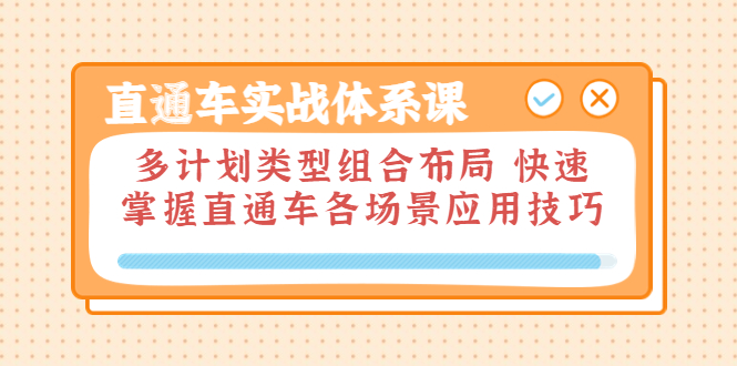 【副业项目3910期】直通车实战体系课：多计划类型组合布局，快速掌握直通车各场景应用技巧-千知鹤副业网