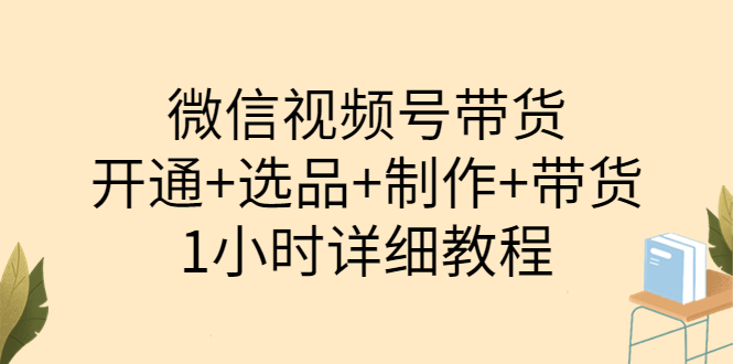 【副业项目3940期】陈奶爸·微信视频号带货：开通+选品+制作+带货（1小时详细教程）-千知鹤副业网