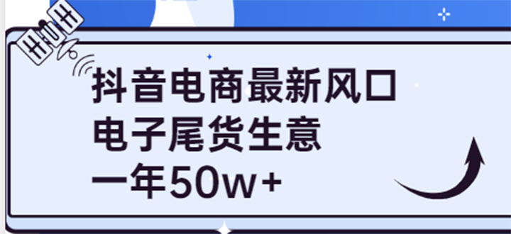 【副业项目4102期】抖音电商最新风口，利用信息差做电子尾货生意，一年50w+（7节课+货源渠道)-千知鹤副业网