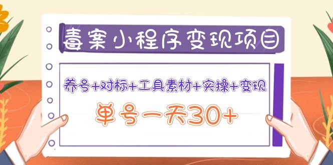 【副业项目4214期】图文案小程序变现项目：养号+对标+工具素材+实操+变现，单号一天30+-千知鹤副业网