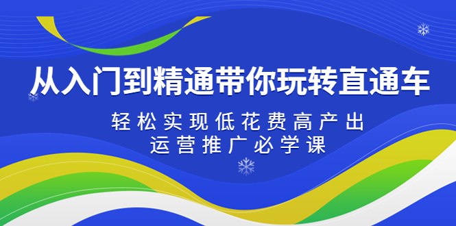 【副业项目5274期】从入门到精通带你玩转直通车：轻松实现低花费高产出，35节运营推广必学课-千知鹤副业网