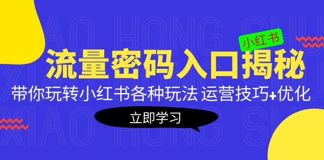 【副业项目5322期】小红书流量密码入口揭秘：带你玩转小红书各种玩法 运营技巧+优化-千知鹤副业网