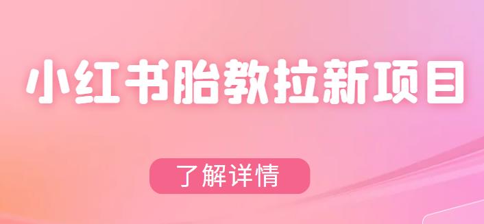 【副业项目6099期】小红书胎教网盘拉新项目，可在私域变现两次（作品制作教程+素材）-千知鹤副业网