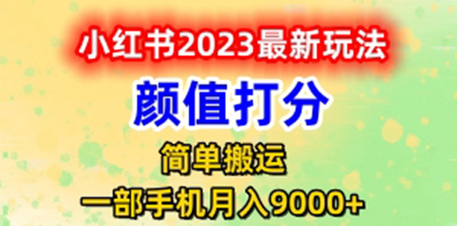 【副业项目6117期】最新小红书颜值打分玩法，日入300+闭环玩法-千知鹤副业网