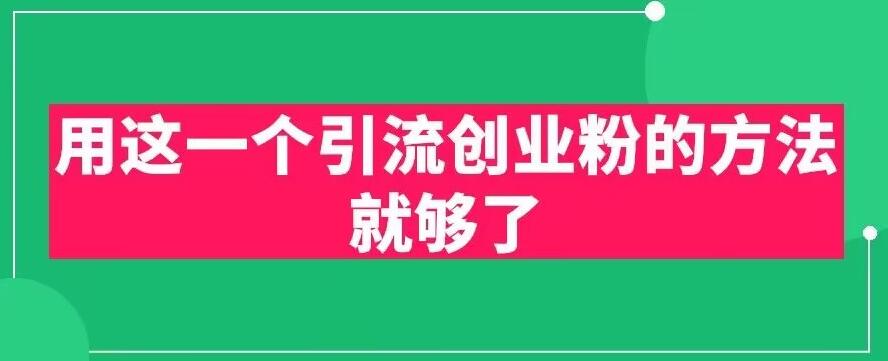 【副业项目6342期】用这一个引流创业粉的方法就够了，PPT短视频引流创业粉【揭秘】-千知鹤副业网