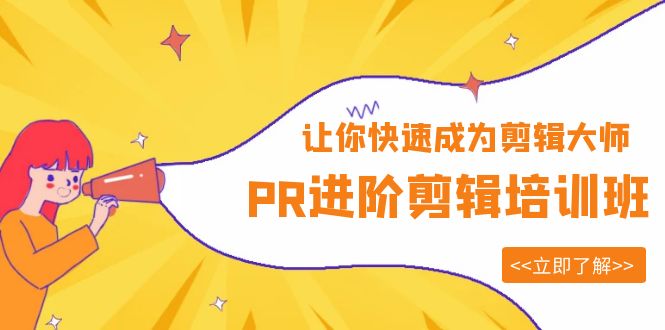 【副业项目6160期】PR进阶剪辑培训班，让你快速成为剪辑大师 12节视频课程+素材！-千知鹤副业网