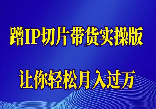 【副业项目6060期】2023蹭这个IP切片带货实操版，让你轻松月入过万（教程+素材）-千知鹤副业网