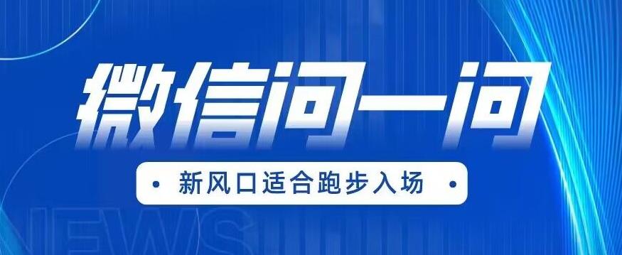 【副业项目6729期】全网首发微信问一问新风口变现项目（价值1999元）【揭秘】-千知鹤副业网