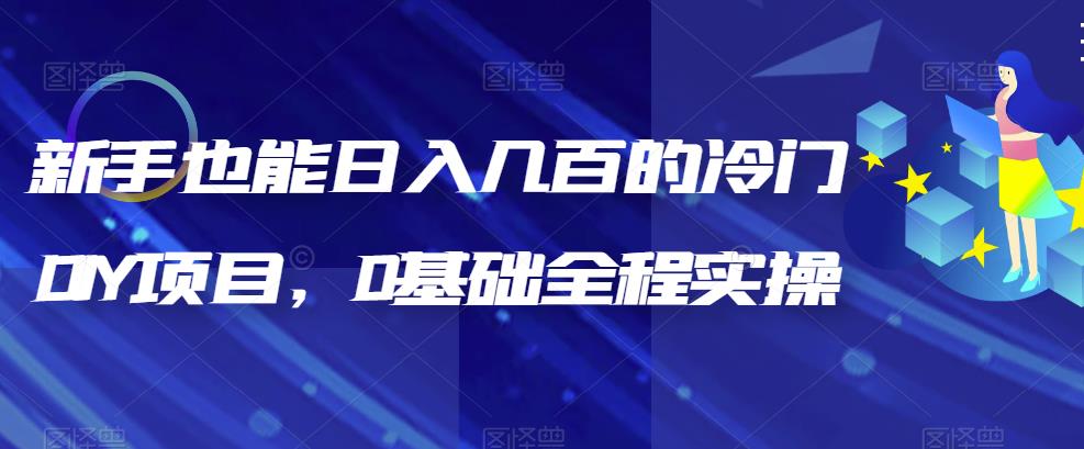 【副业项目6865期】新手也能日入几百的冷门DIY项目，0基础全程实操【揭秘】-千知鹤副业网