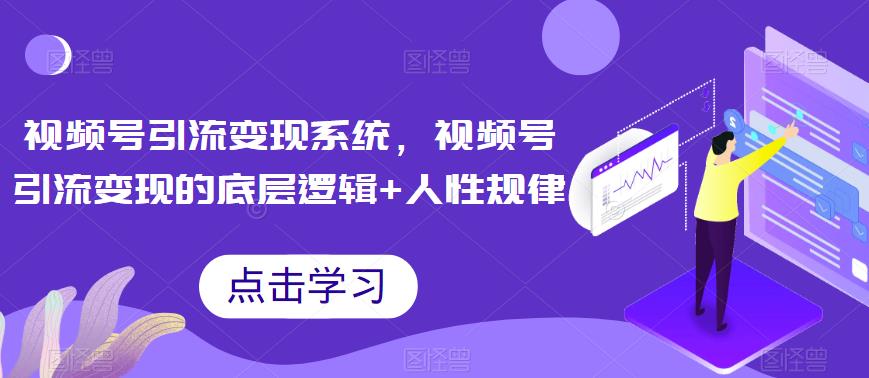 【副业项目6868期】视频号引流变现系统，视频号引流变现的底层逻辑+人性规律-千知鹤副业网