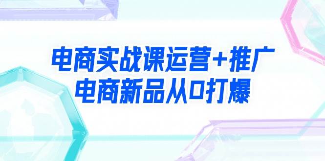 电商实战课运营+推广，电商新品从0打爆（99节视频课）-千知鹤副业网