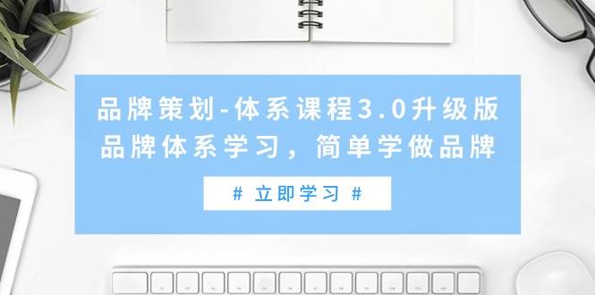 品牌策划-体系课程3.0升级版，品牌体系学习，简单学做品牌（高清无水印）-千知鹤副业网