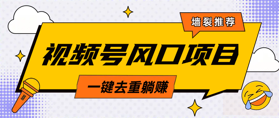 视频号风口蓝海项目，中老年人的流量密码，简单无脑，一键去重，轻松月入过万-千知鹤副业网